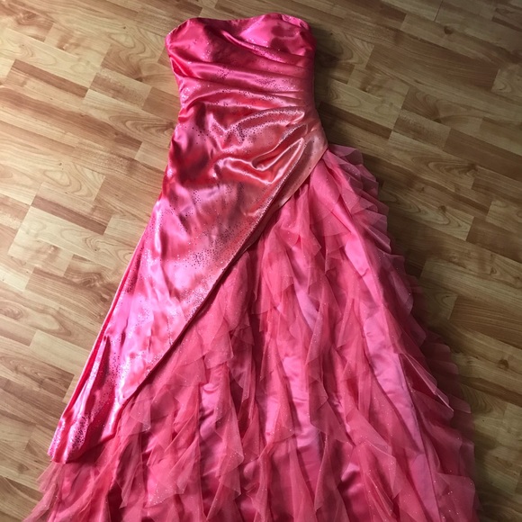 sunset orange prom dresses